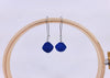 Blue Thread Earring
