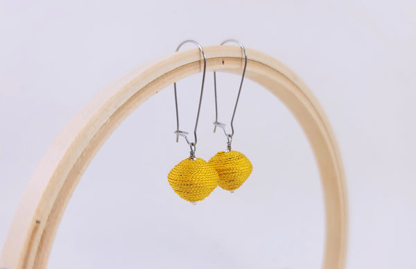 Yellow Thread Earring