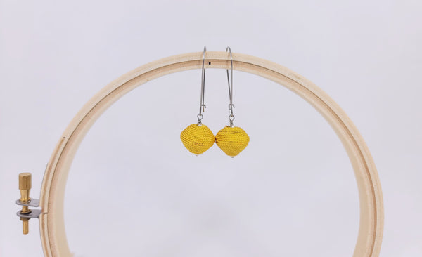Yellow Thread Earring