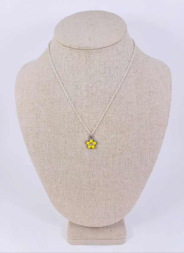 Kids Flower Charm Necklace