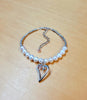 Pearl w/Heart Charm Bracelet