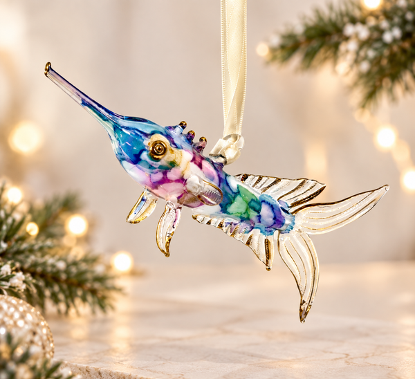 Blue Swordfish Ornament