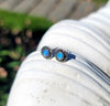 Sterling Silver & Blue Opal Earrings