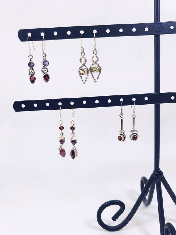 Sterling Silver Assorted Stone Earrings