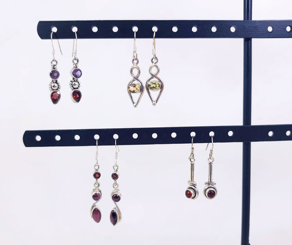 Sterling Silver Assorted Stone Earrings