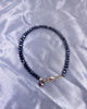 Small Navy Crystal Bead Wire Bracelet