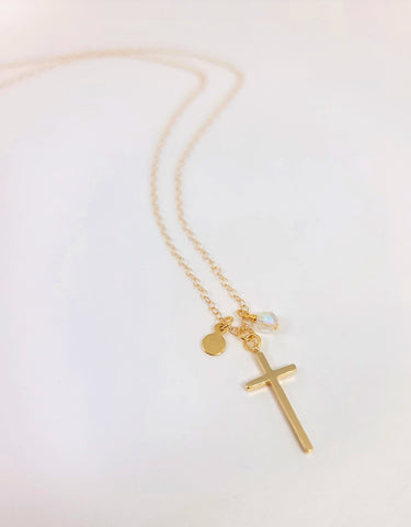 Elegant Gold Cross Necklace