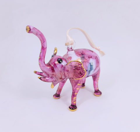 Red Ceramic Elephant Ornament