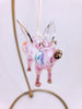 Pink Ceramic Flying Pig Ornament