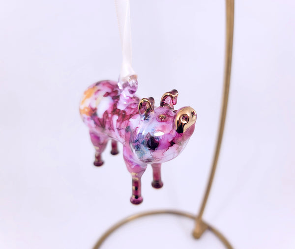 Red Ceramic Pig Ornament