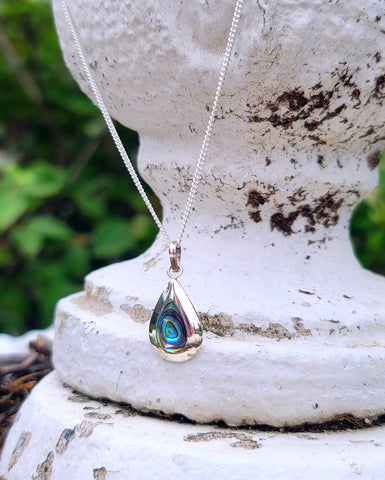 Abalone & Sterling Pendant pictured on our 18" Sterling Silver Chain (108254) - *Chain necklace sold separately*