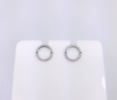 Silvertone Roundabout Earrings