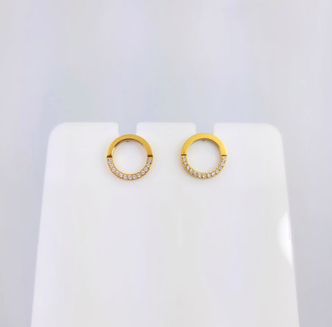 Goldtone Roundabout Earrings