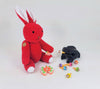 Sugar & Spice Minis pictured with our Bunny with Buttons (108068) and Black Wood Frog (102346)