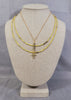 Yellow Rondelle Cross Necklace