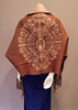 Brown/Tan Scroll Sleeved Shawl