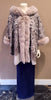 Faux Fur Trim Capelet Cream