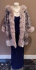 Faux Fur Trim Capelet Cream