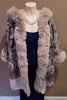 Faux Fur Trim Capelet Cream