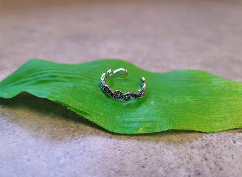 Swirled Marcasite Ring