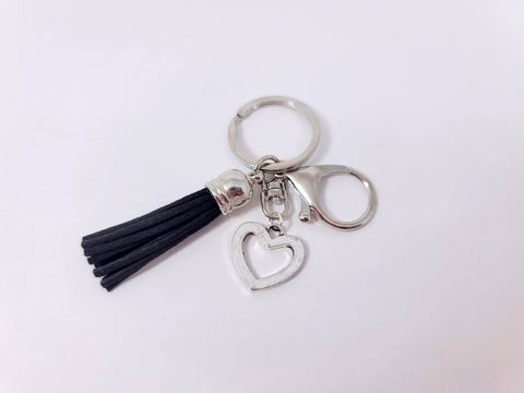 Heart & Tassel Keychain