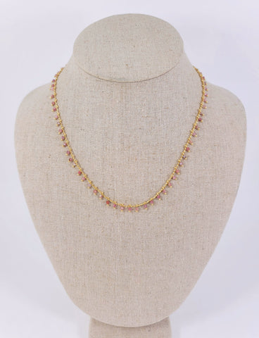 Rhodolite Trimmed Necklace