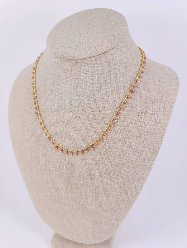 Rhodolite Trimmed Necklace