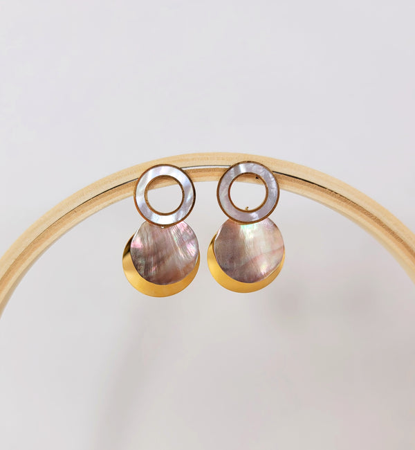 Abalone Wheel Earrings