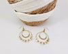 Howlite the Moon Earrings