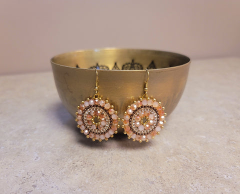 Blush Pinwheel Earrings