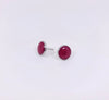 Berry Button Earrings