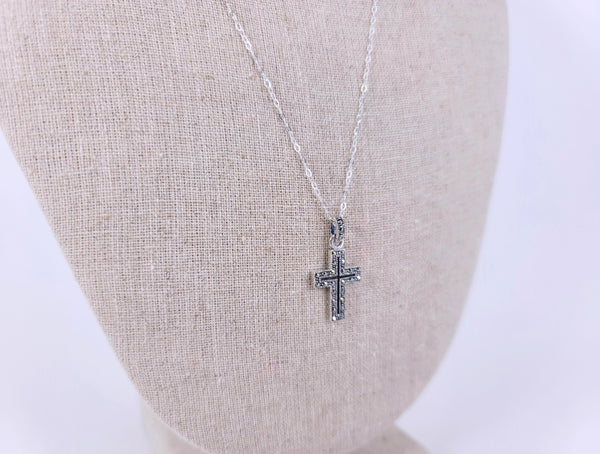 Marcasite Cross Necklace