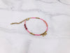 Pink & Gold Droplet Bracelet