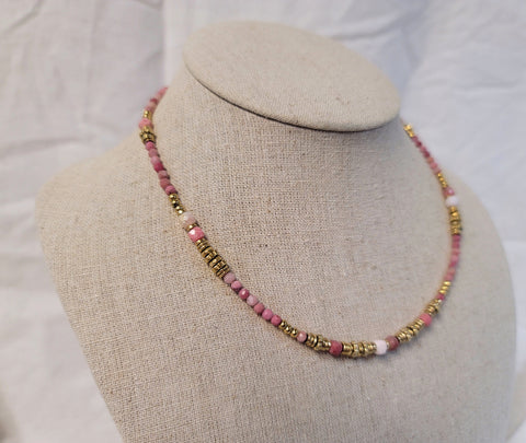 Pink Abacus Necklace