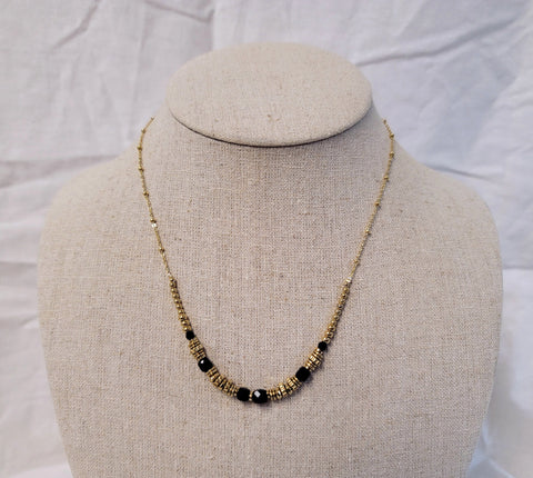 Black Abacus Chain Necklace