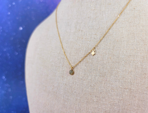 Grey North Star Necklace