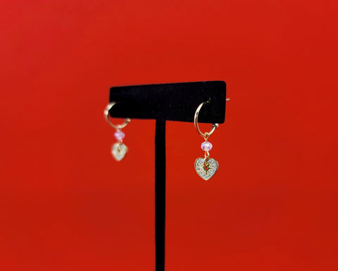 Dazzling Heart Earrings