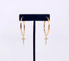 Cross Hoop Earrings