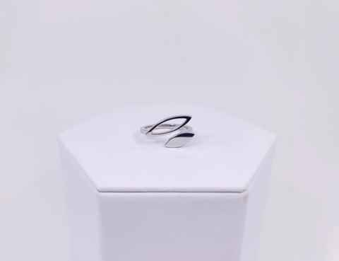 Dynamic Duo Ring Silvertone