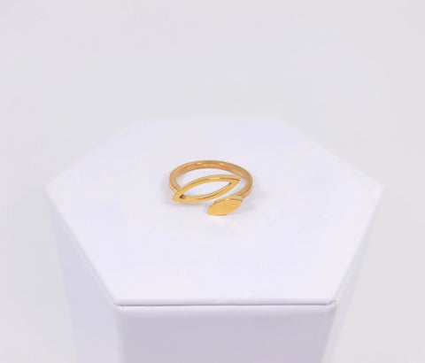 Dynamic Duo Ring Goldtone