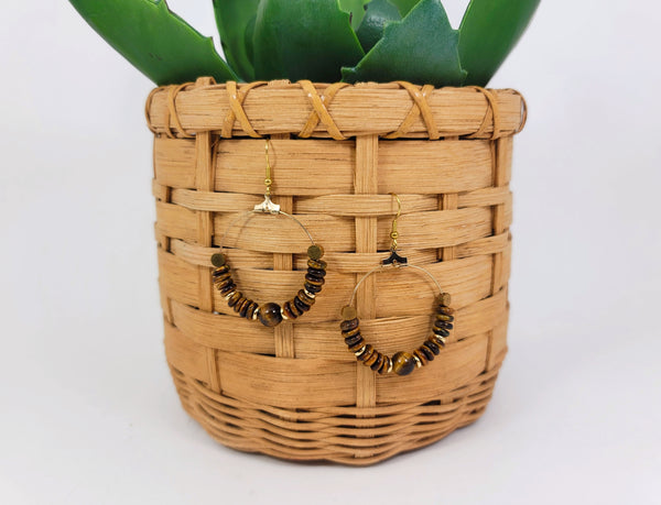 Symmetry Earrings Brown