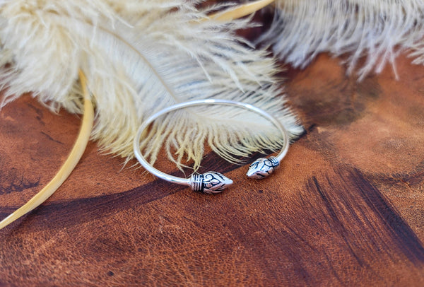 Capped Metal Bangle