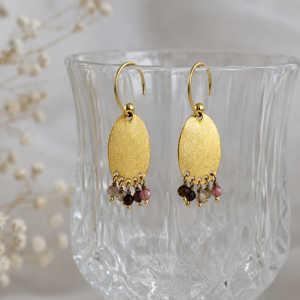 Disc Envy Tournaline Earrings