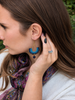 Blue Fan Earrings