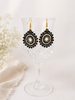 Black Ferris Wheel Earrings