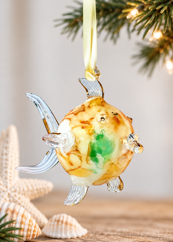 Ceramic Pufferfish Ornament