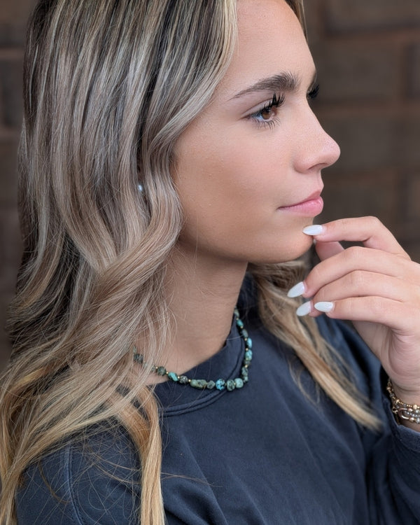 Green Jasper Stone Necklace