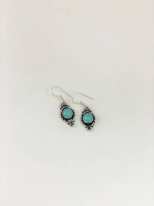 German Silver&Stone Earrings - 109304
