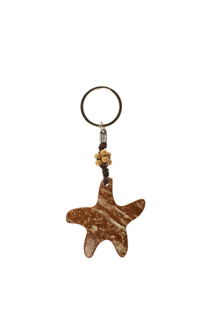 Coco Star Wooden Beads Keychain