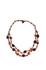 Double Stand Red & Brown Beads